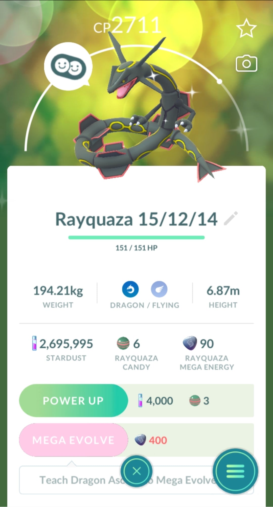 Level 40 Mystic | Shiny Rayquaza | Shiny Deino | 46 Million XP | 2.4M Dust | #BA49