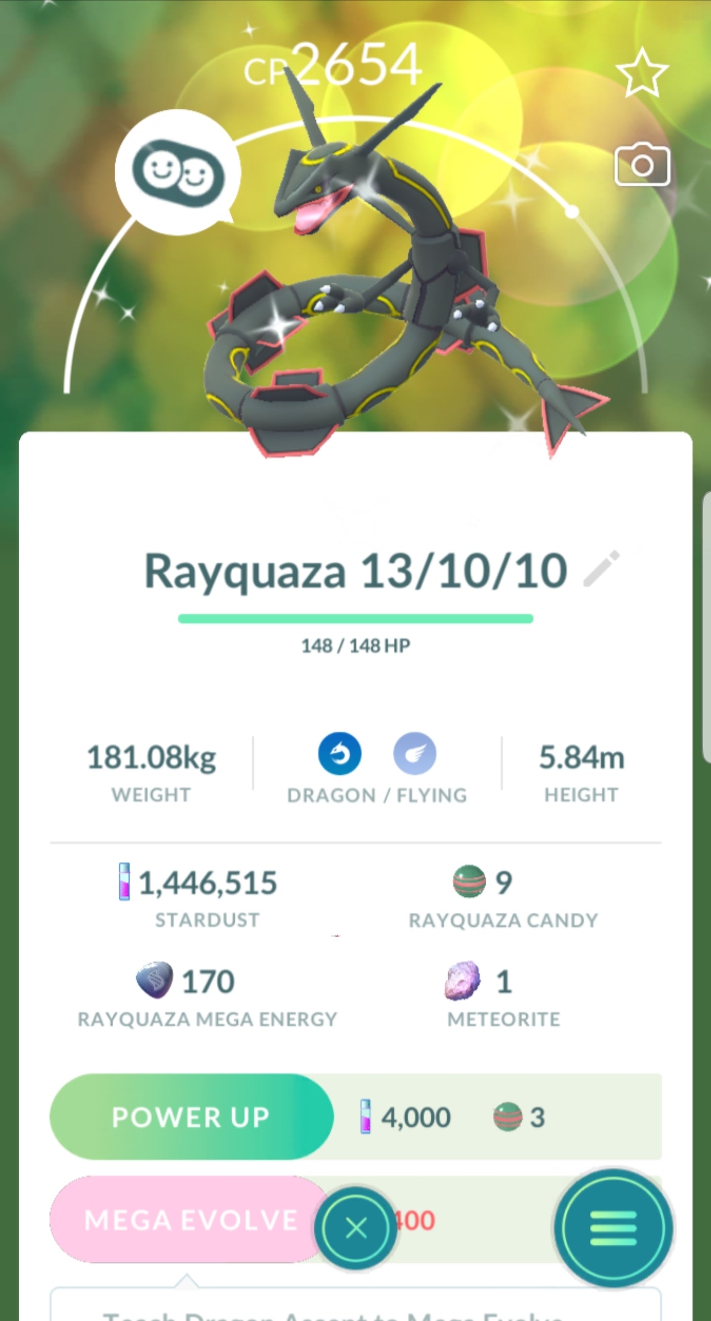 Level 40 Instinct | Shiny Rayquaza | 14 Shiny | 1.4 M Dust | #BA51