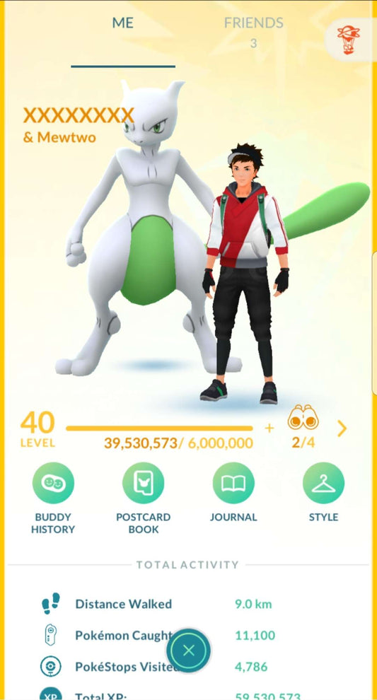 Level 40 Instinct | Shiny Mewtwo | 29 Shiny | 3.5 M Dust | #BA75