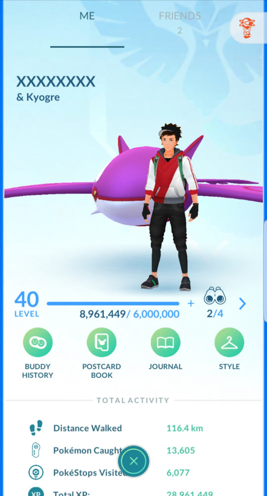 Level 40 Mystic | Shiny Kyogre | 28 Million XP | 2.4M Dust | #BA60