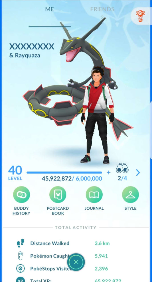 Level 40 Mystic | Shiny Rayquaza | 65 Million XP | 2.8M Dust | #BA71