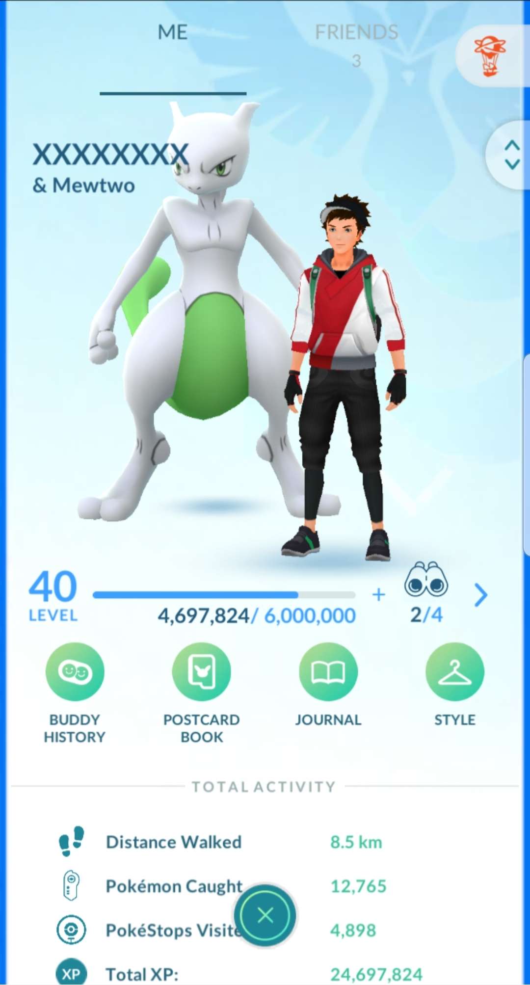 Level 40 Mystic | Shiny Mewtwo | 24 Million XP | 2.3M Dust | #BA59