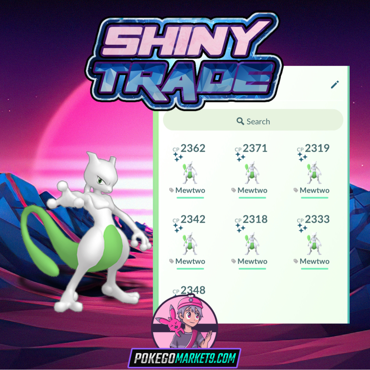 Shiny Mewtwo - Trade – PokeGoMarket9
